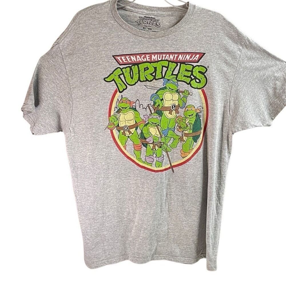 NICKELODEN Teenage Mutant Ninja Turtles TShirt Size XL Gray